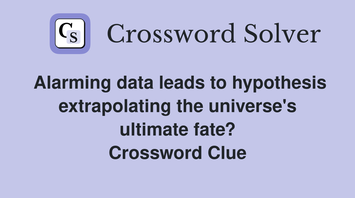 crossword solver hypothesis